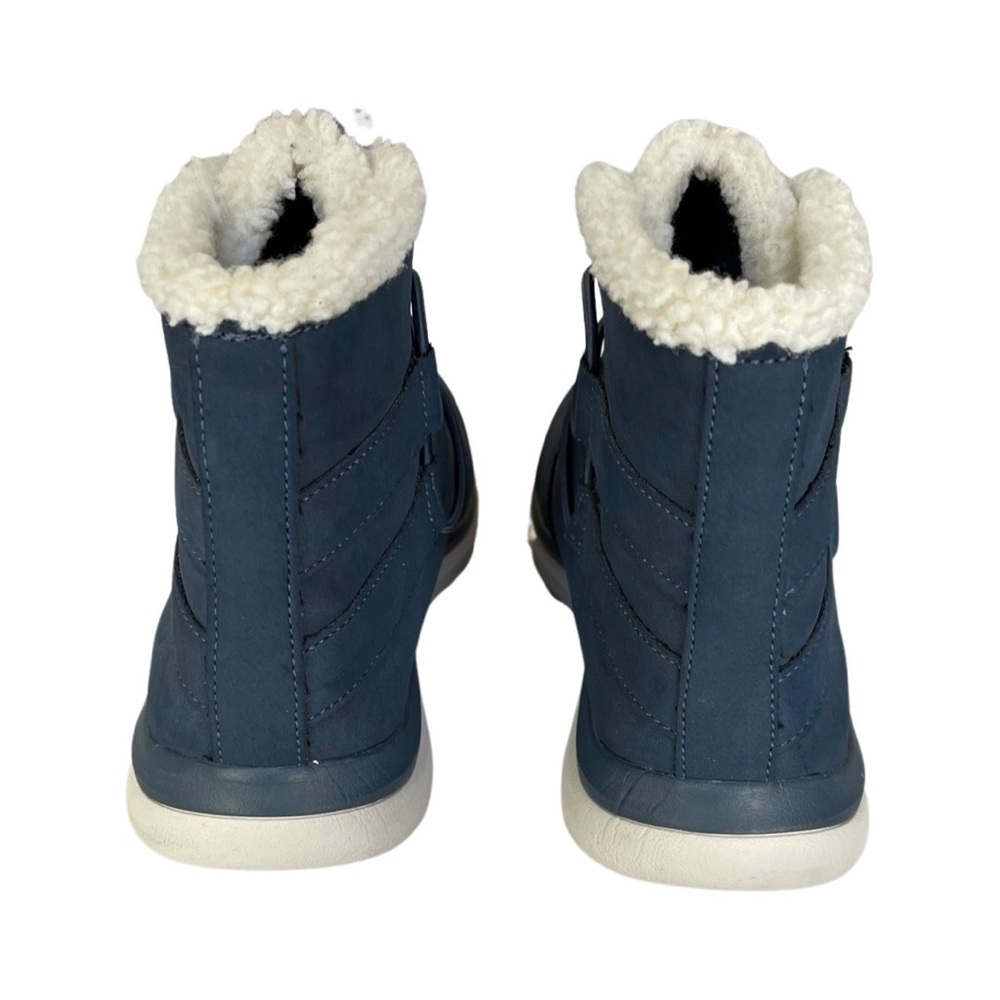 Ryka Suede Faux Shearling Bungee Boots Evie Navy - Medium Size 5 - Picture 4 of 7
